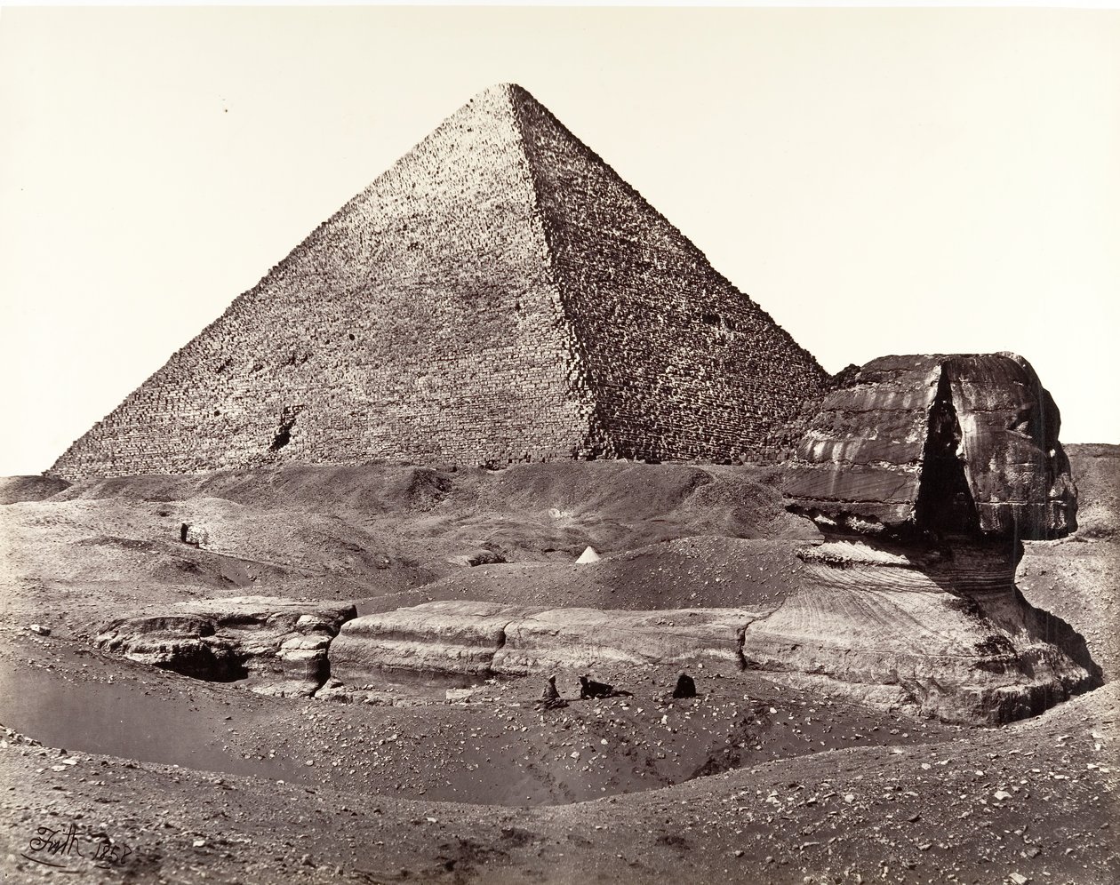 The Great Pyramid and The Great Sphinx, 1858 by Francis Frith