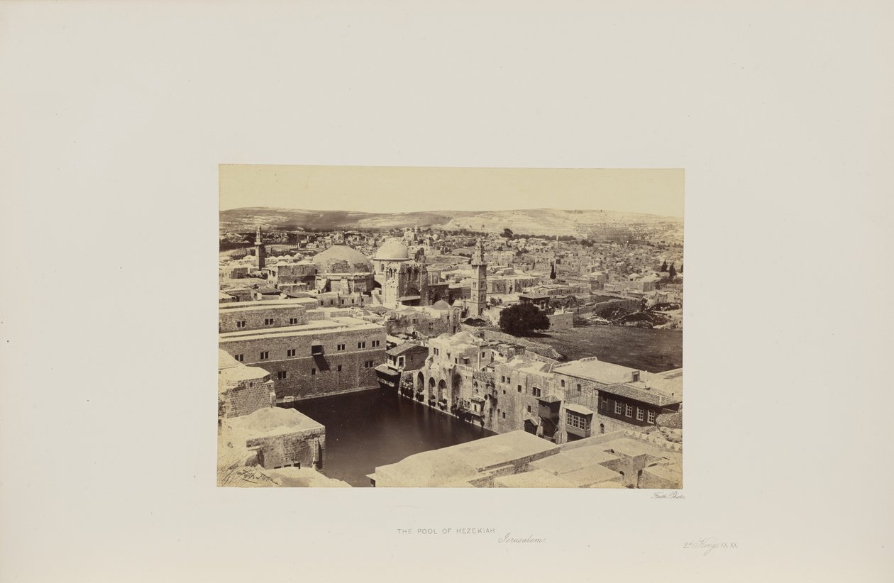 The Pool of Hezekiah, Jerusalem by Francis Frith