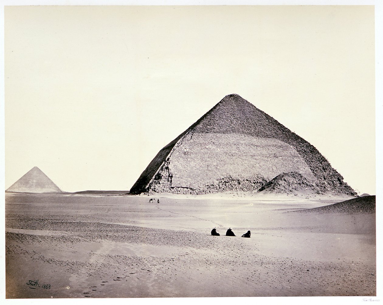 The Pyramids of Dahshoor, from the Southwest by Francis Frith