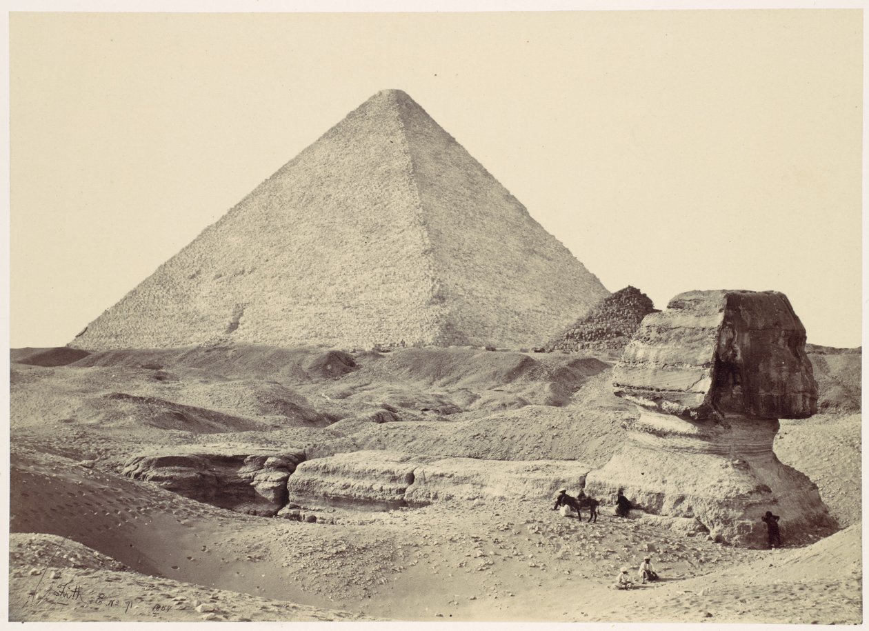 The Sphinx and Great Pyramid, Gizeh by Francis Frith