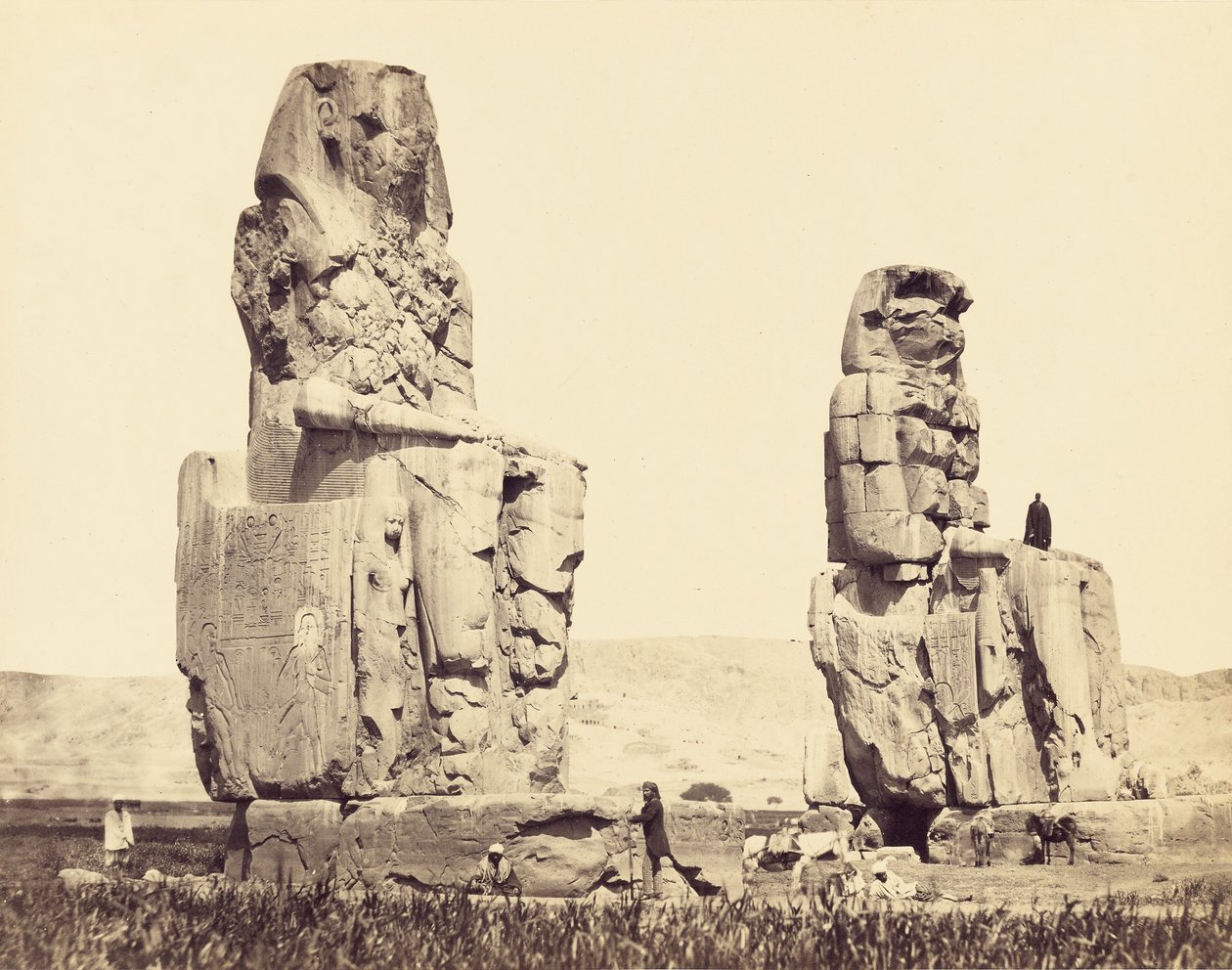 The Statues of the Plain, Thebes by Francis Frith