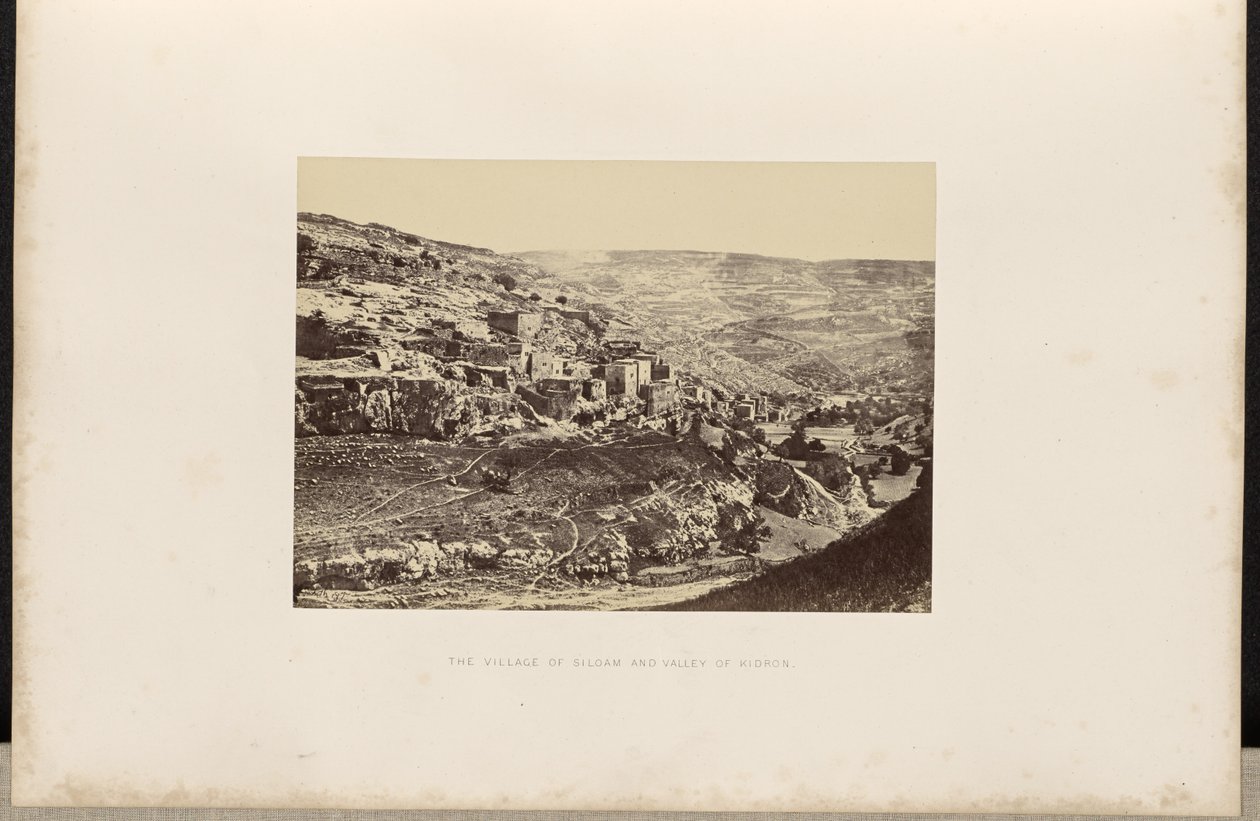 The Village of Siloam and Valley of Kidron by Francis Frith