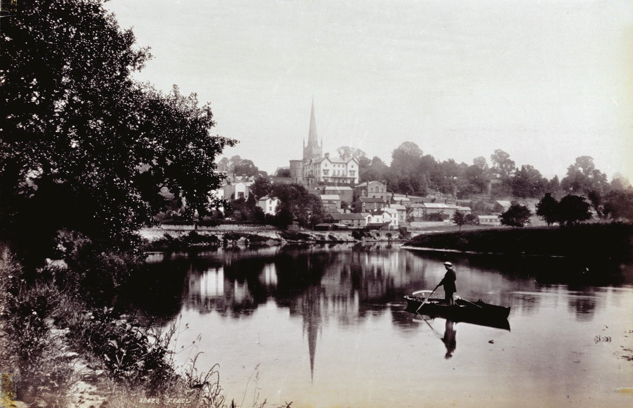 The Town of Ross-On-Wye, Seen from a Bank of the River by Francis Frith