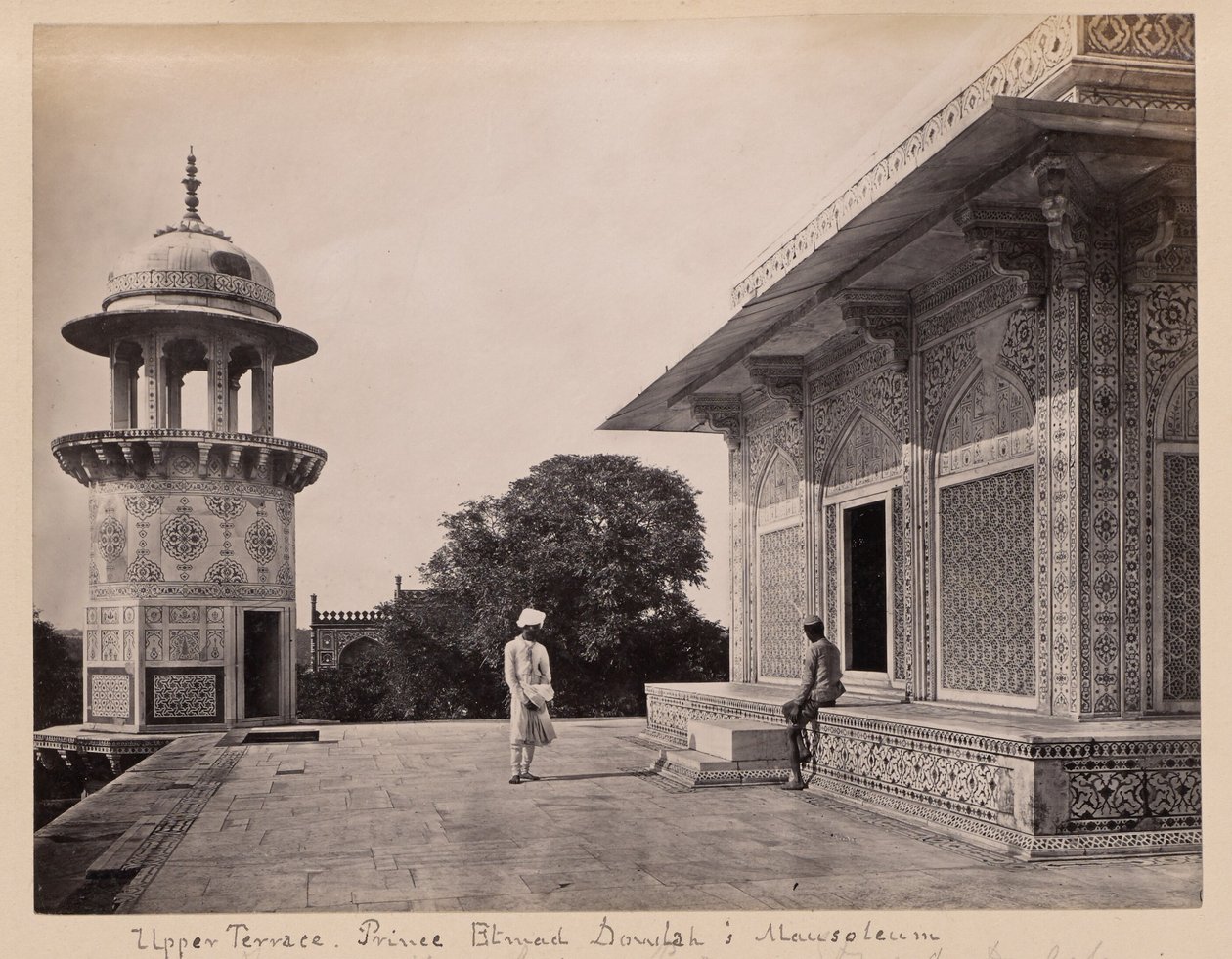 Upper Terrace, Prince Etmad Dowlah; Mausoleum, Agra by Francis Frith