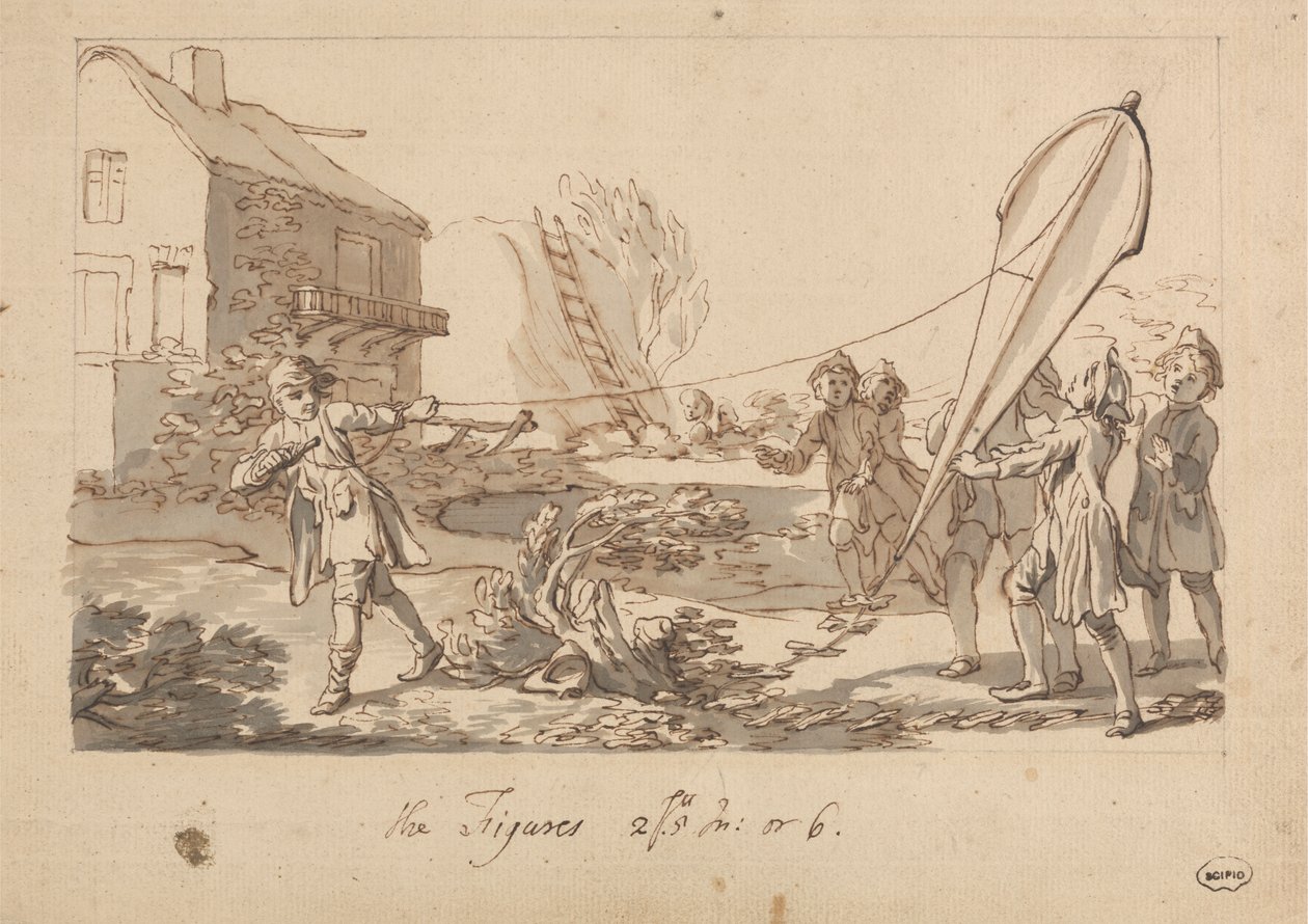 Flying the Kite by Francis Hayman