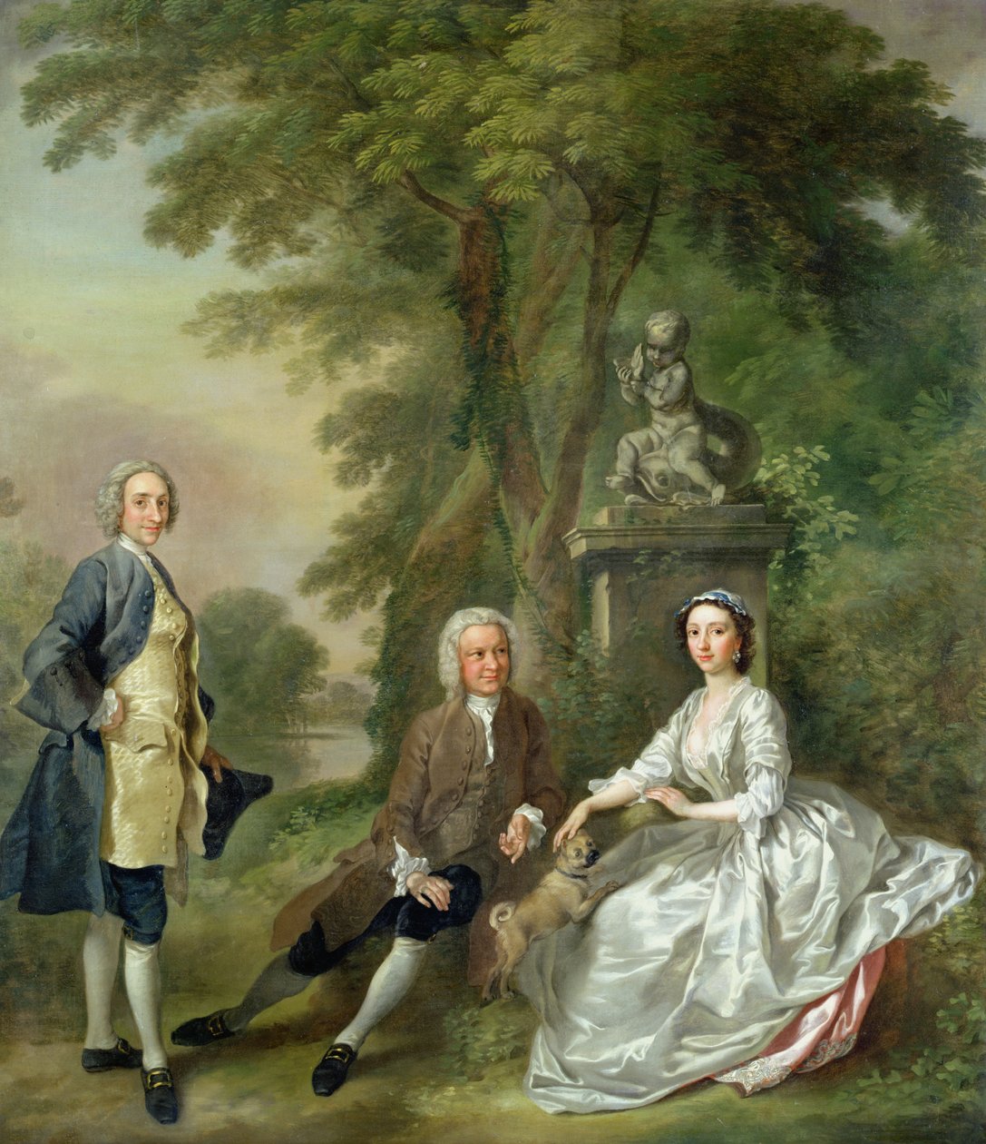 Jonathan Tyers and His Daughter, Elizabeth, and Her Husband, John Wood by Francis Hayman