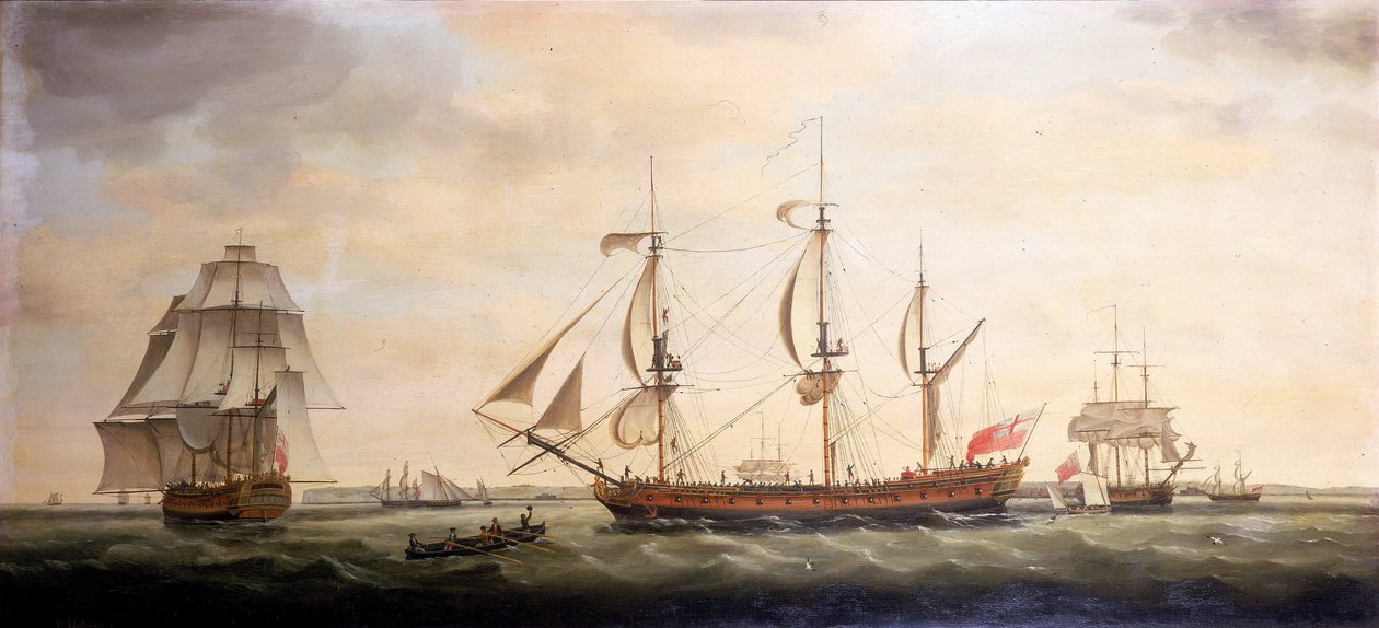 Three Views of the Indiaman Ship 