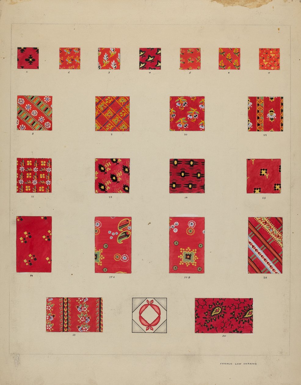 Printed Quilted Patches by Francis Law Durand