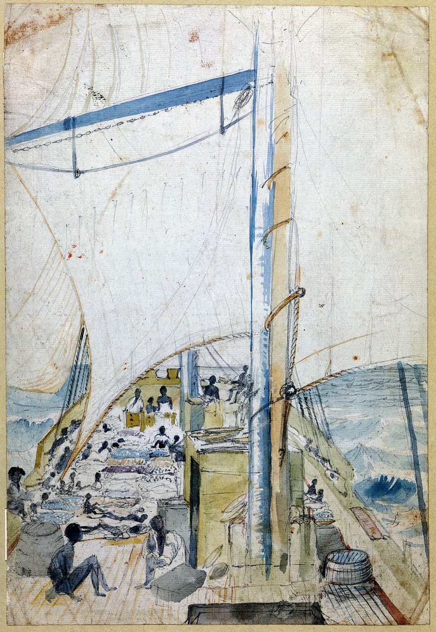 Slaves above deck by Francis Meynell