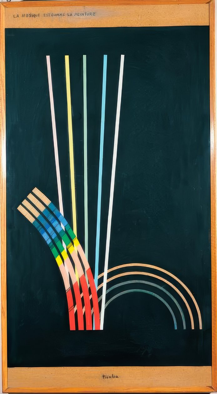 All. Black Colors, White, Red, Blue, Yellow Lines, Curves, Straight Lines, Arcs. by Francis Picabia