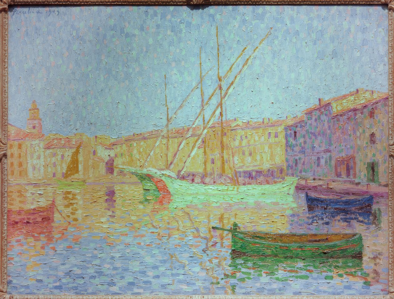 The Port of Saint-Tropez, Sunlight Effect by Francis Picabia