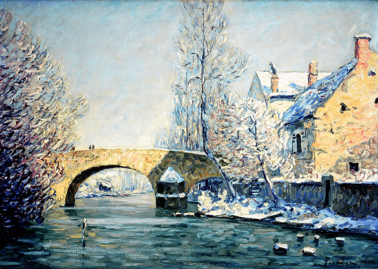 Pont Aubert, Snow Effect by Francis Picabia