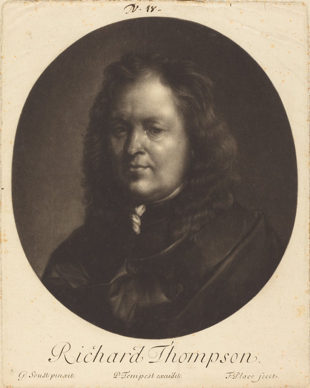 Richard Tompson by Francis Place after Gerard Soest
