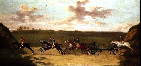 The Carriage Match at Newmarket, Against Time, 29th August 1750 by Francis Sartorius