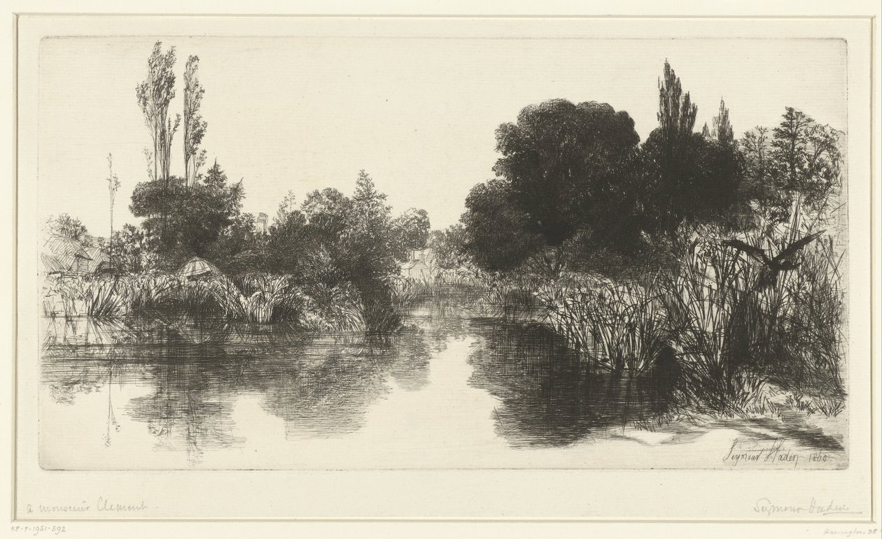 Pond by Francis Seymour Haden (Sir) (signed by artist)