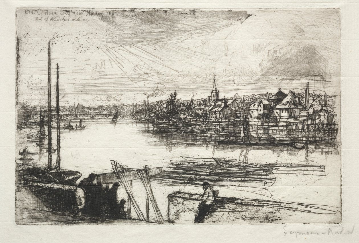 Battersea Reach, 1843 by Francis Seymour Haden