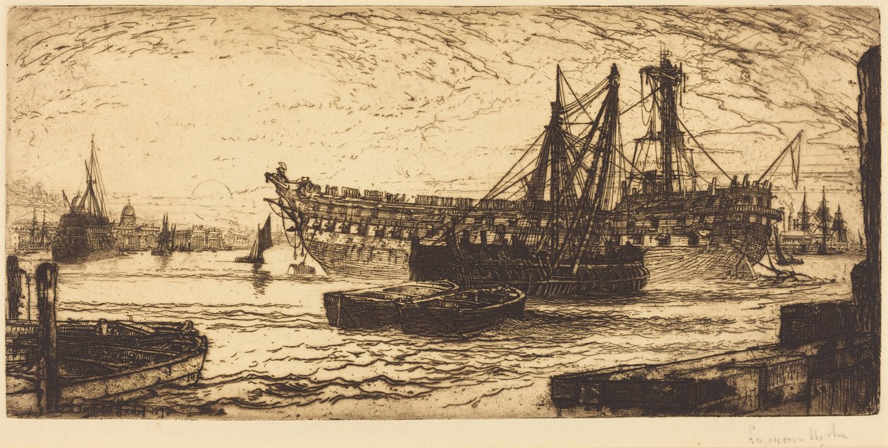 Breaking Up of the Agamemnon by Francis Seymour Haden