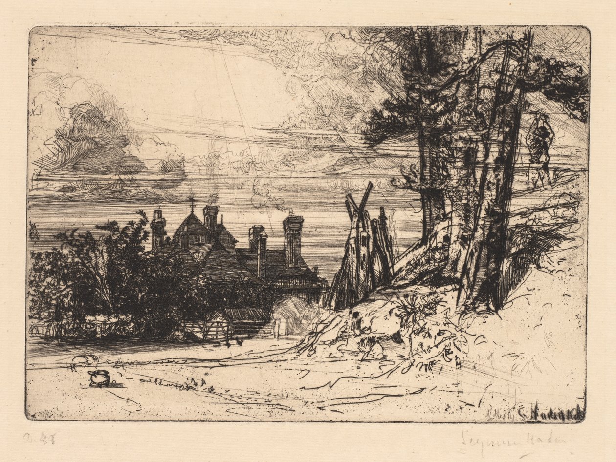 Horsley’s House at Willesley by Francis Seymour Haden