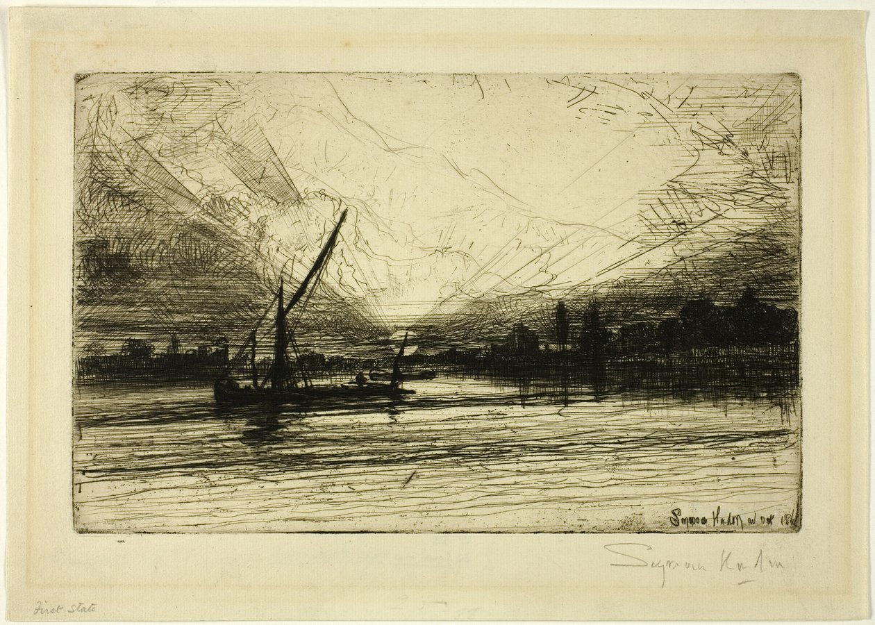 Sunset on the Thames by Francis Seymour Haden