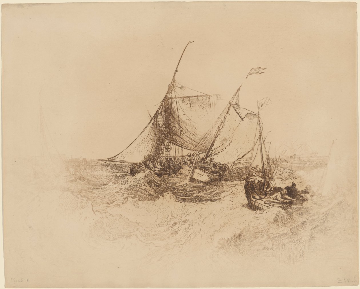 Calais Pier by Francis Seymour Haden after Joseph Mallord William Turner