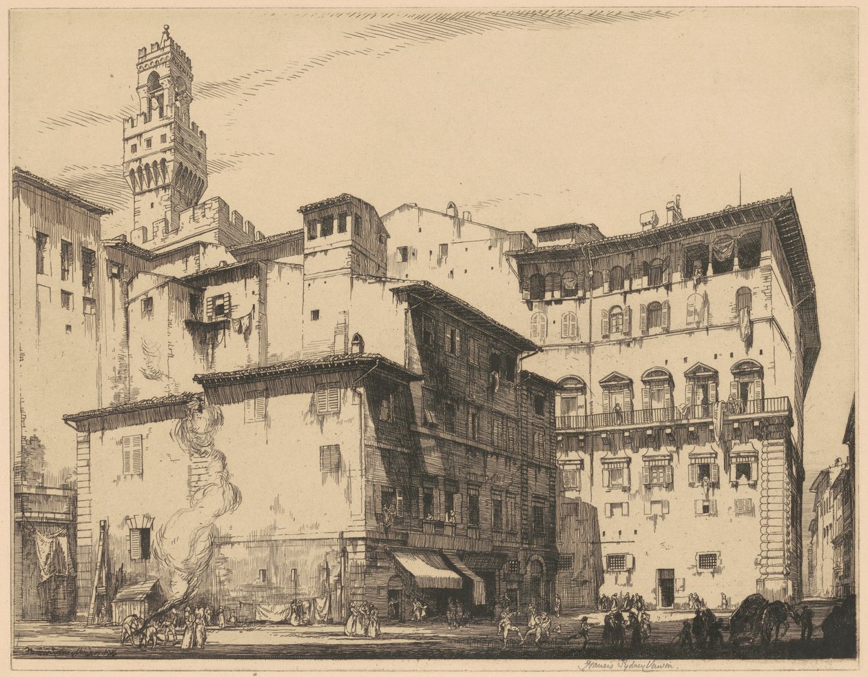 The Municipio, Florence by Francis Sydney Unwin
