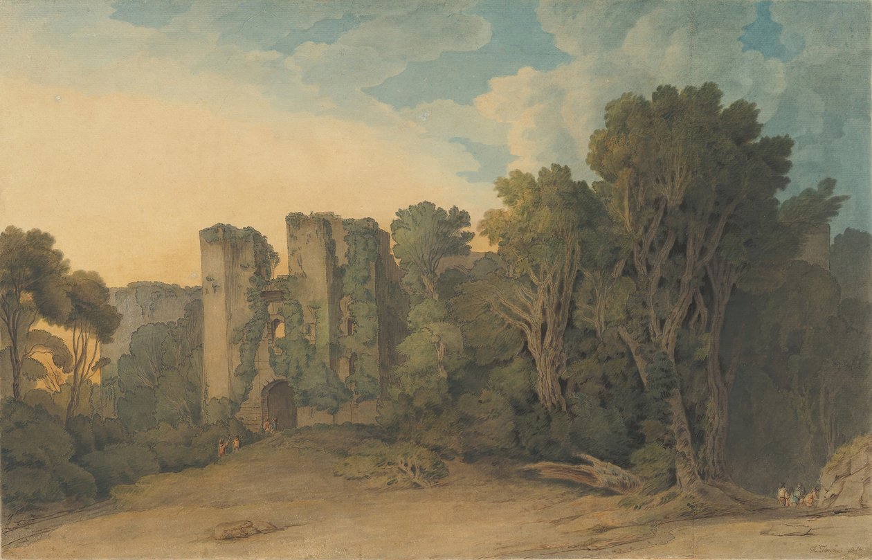 Berry Pomeroy Castle in the County of Devon by Francis Towne