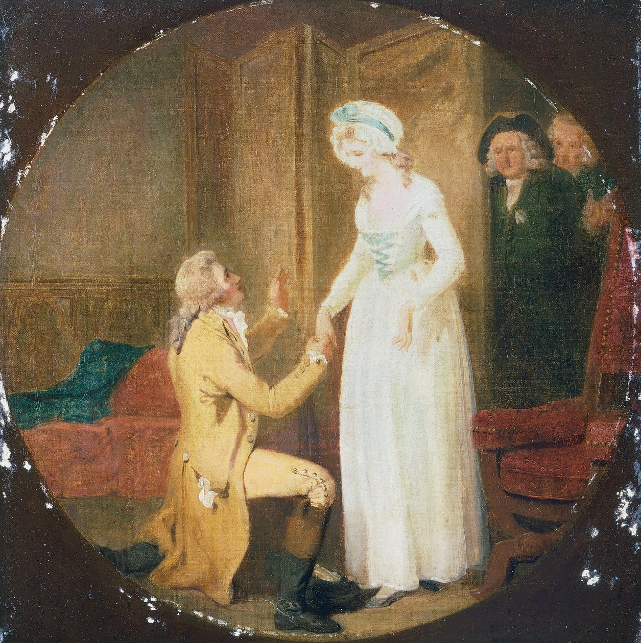 Act V, Scene III of the play She Stoops to Conquer by Oliver Goldsmith by Francis Wheatley