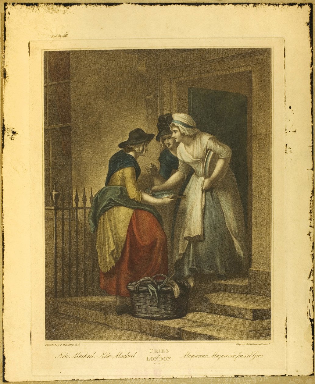 New Mackerel, New Mackerel, Plate 5 from The Cries of London by Francis Wheatley
