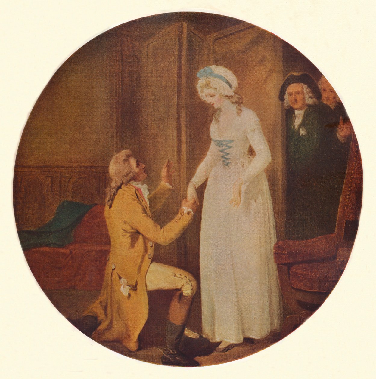 Young Marlow and Miss Hardcastle: A Scene from She Stoops to Conquer by Oliver Goldsmith by Francis Wheatley
