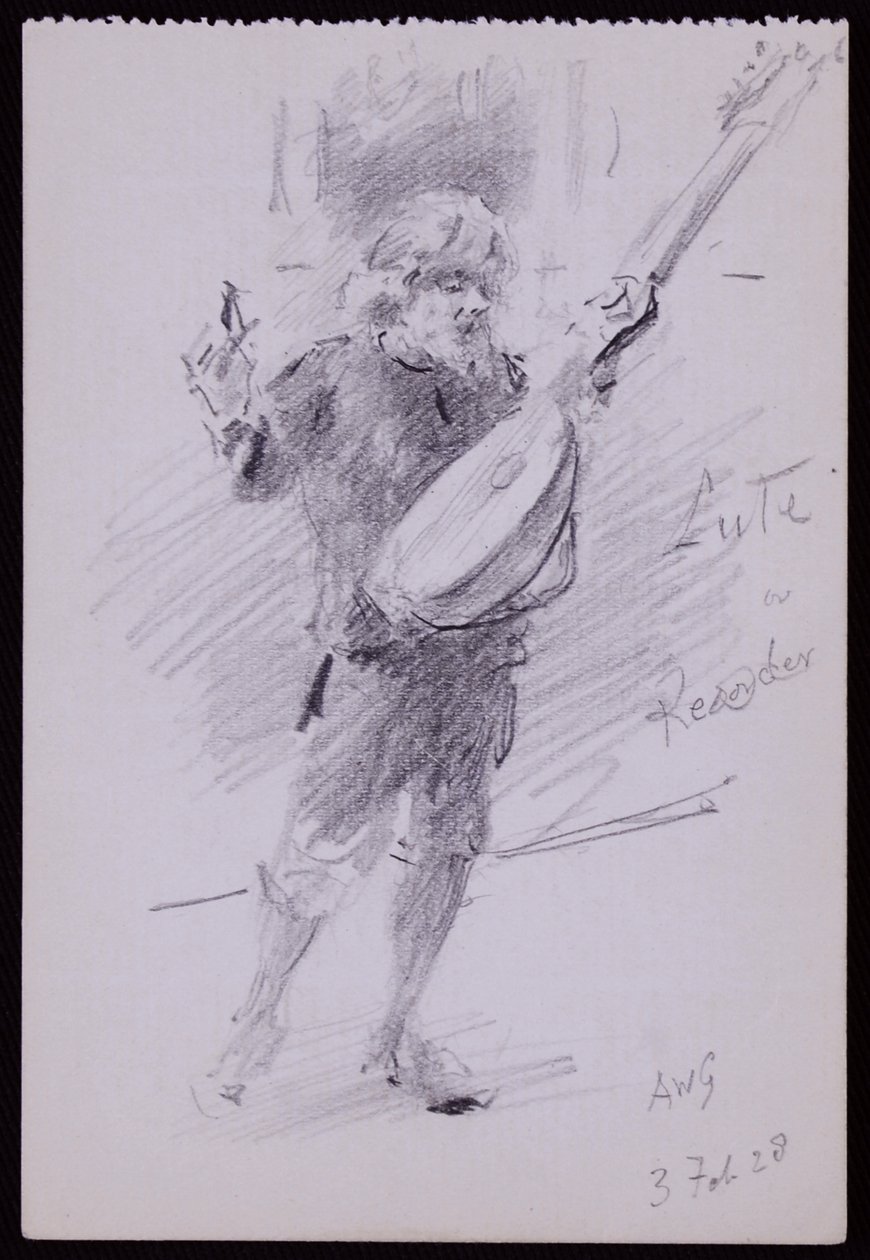 Portrait of Arnold Dolmetsch by Francis Wilfred Lawson