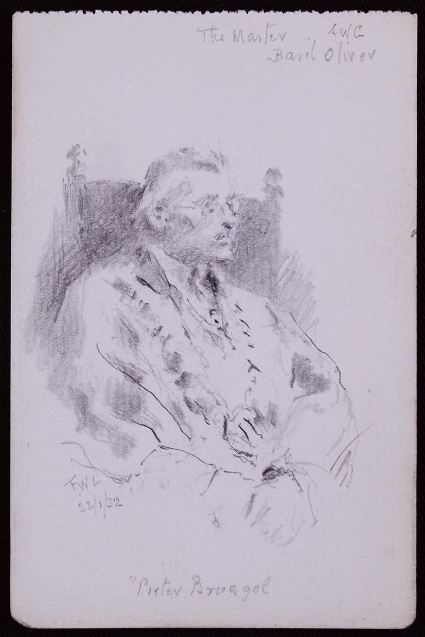 Portrait of Basil Oliver by Francis Wilfred Lawson
