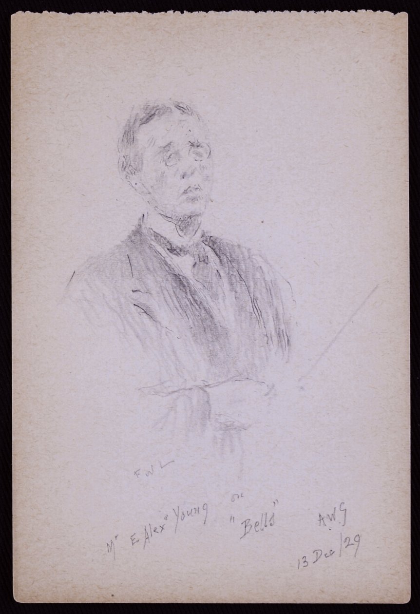Portrait of E Alex Young by Francis Wilfred Lawson