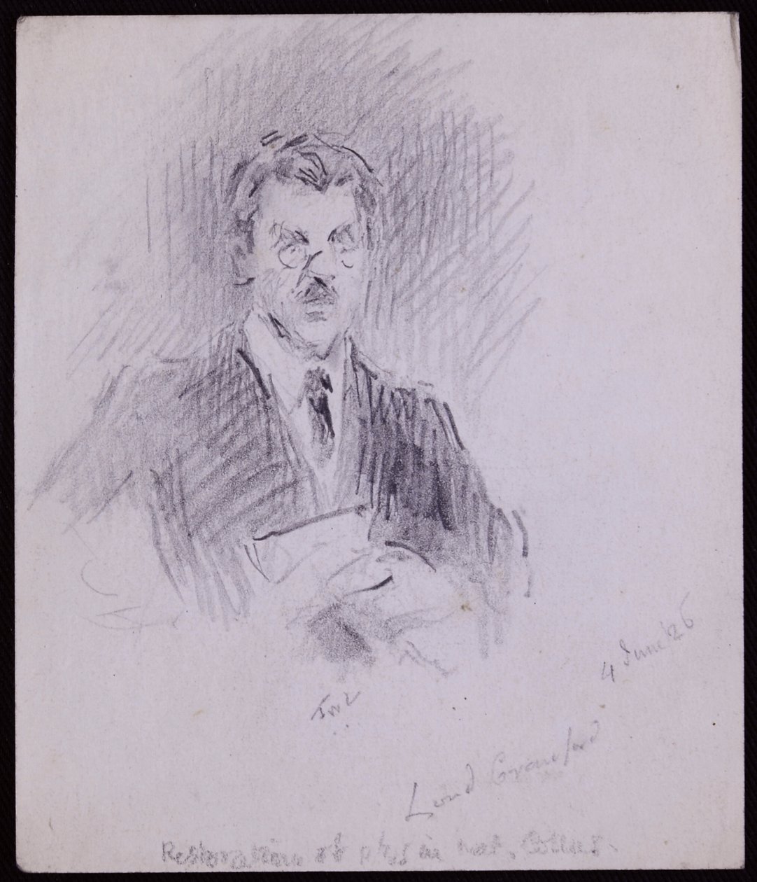 Portrait of Earl of Crawford & Balcarres by Francis Wilfred Lawson