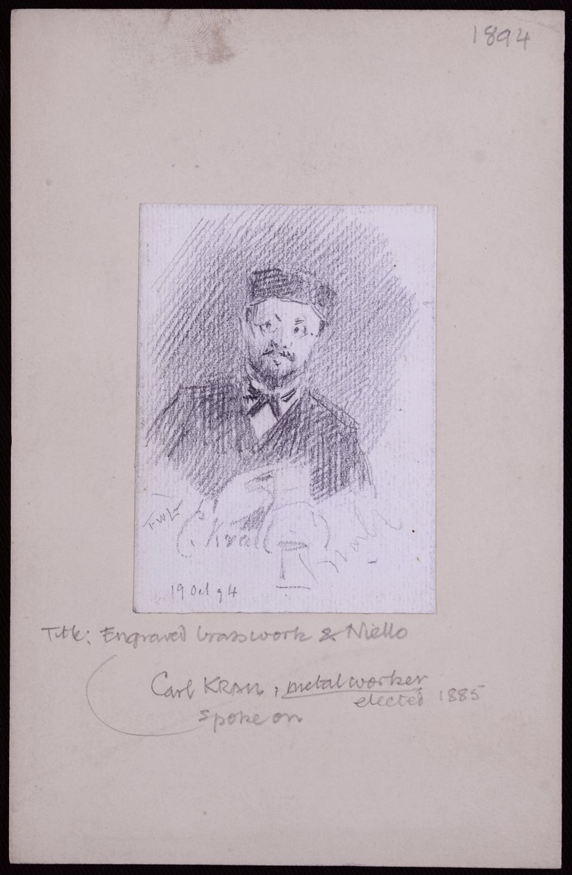 Portrait of Karl Krall by Francis Wilfred Lawson