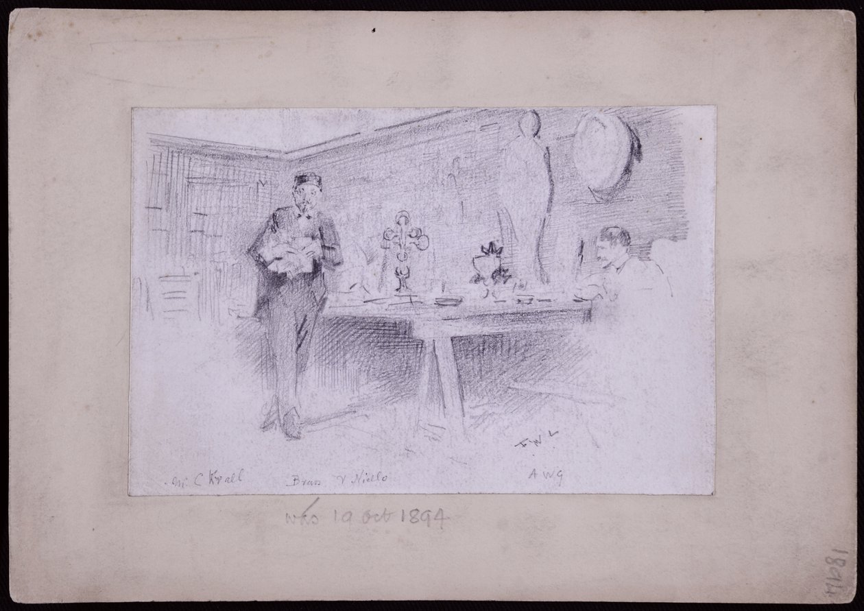 Portrait of Karl Krall by Francis Wilfred Lawson