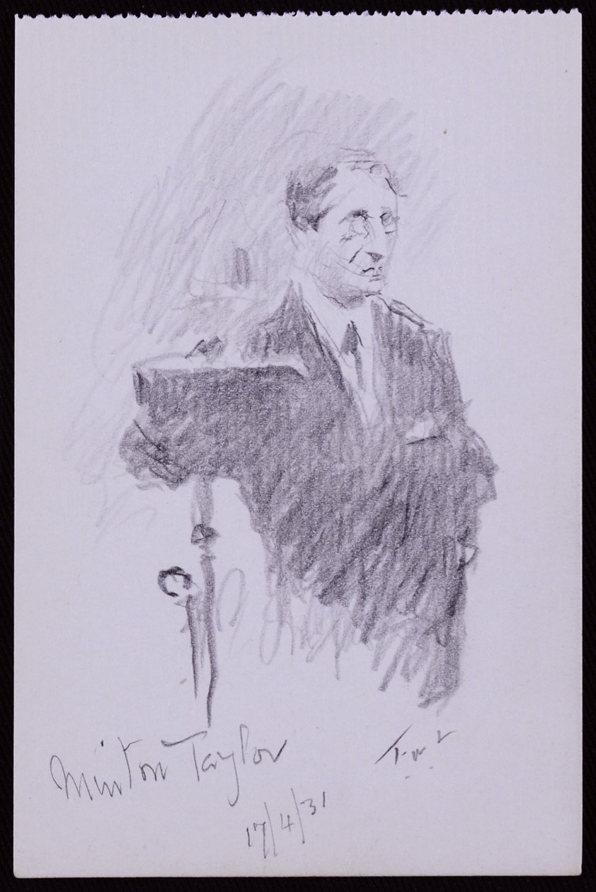 Portrait of R. Minton Taylor by Francis Wilfred Lawson