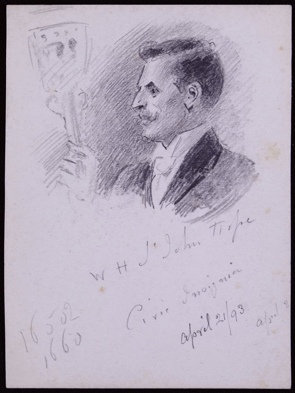 Portrait of WH St John Hope by Francis Wilfred Lawson
