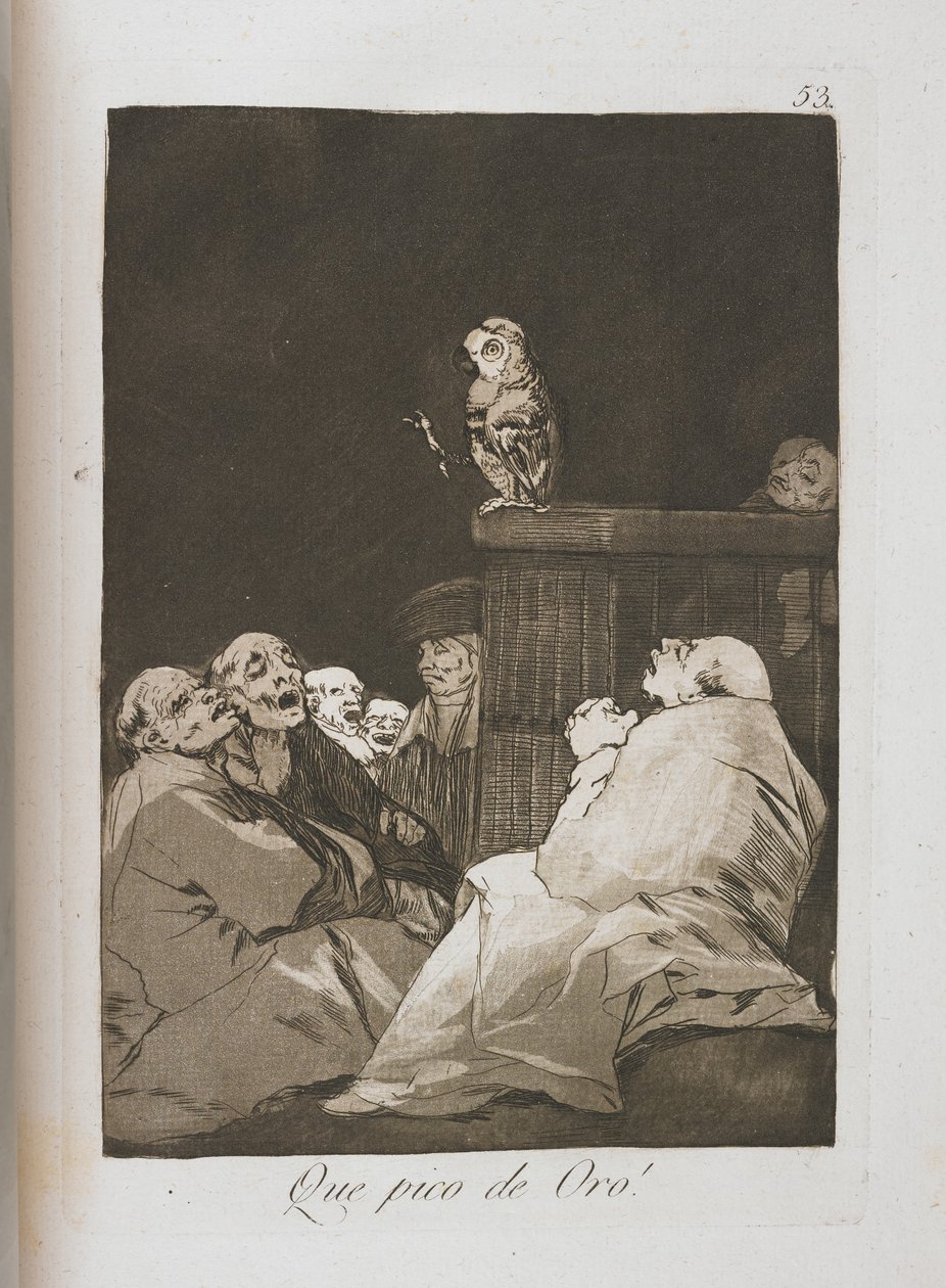 Plate from Los Caprichos, 1797-1798 by Francisco de Goya