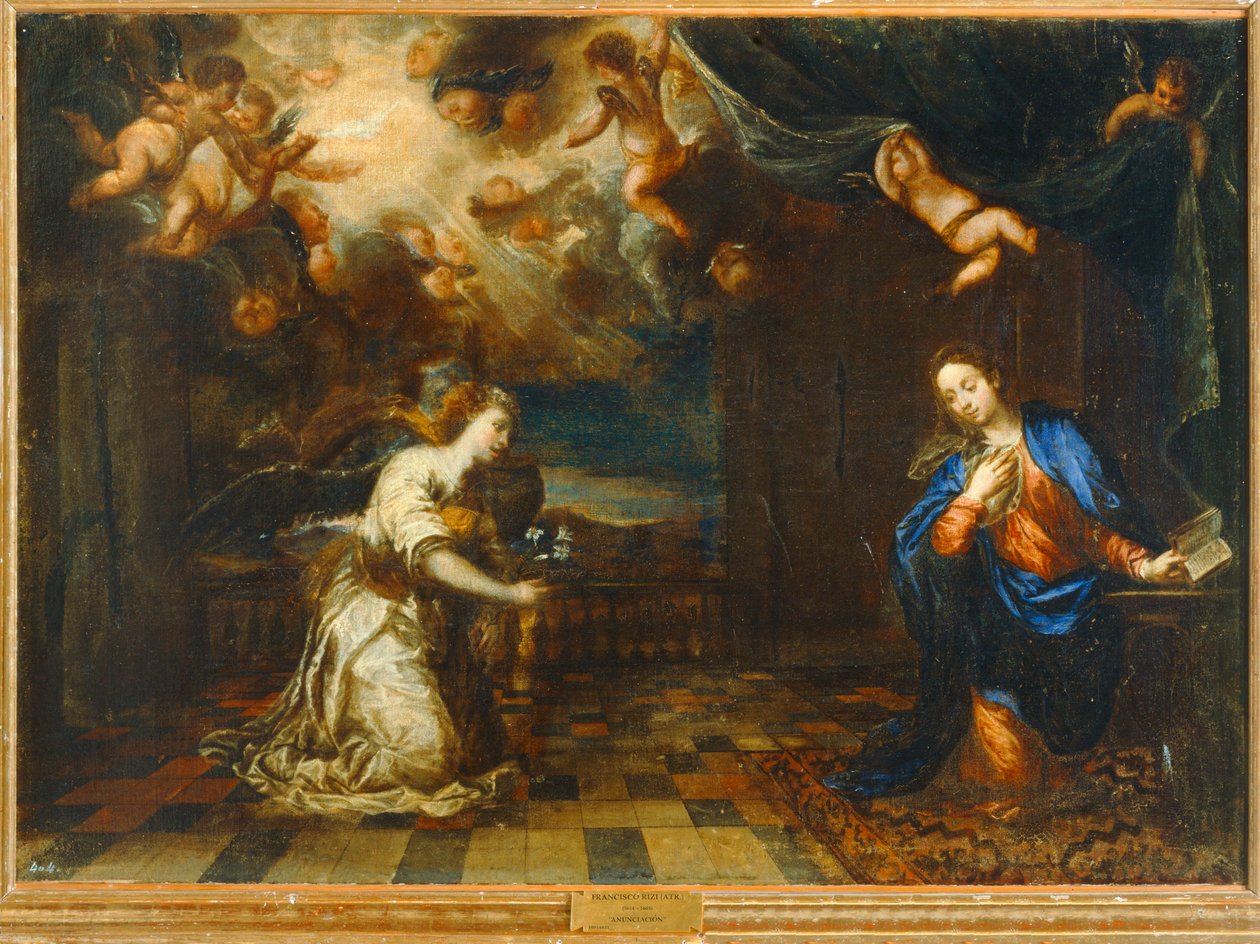 Annunciation by Francisco (1608 1685) Rizi