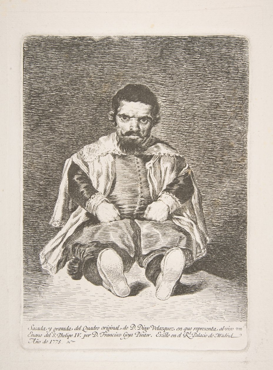 A Dwarf Known as El Primo after Diego Velázquez by Francisco de Goya