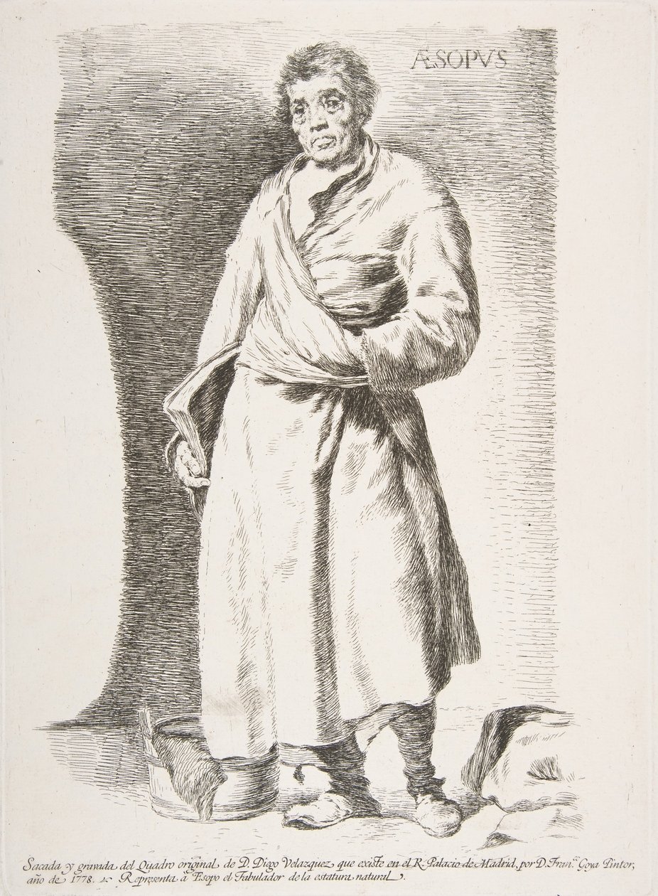 Aesop, from Etchings after Velazquez by Francisco de Goya