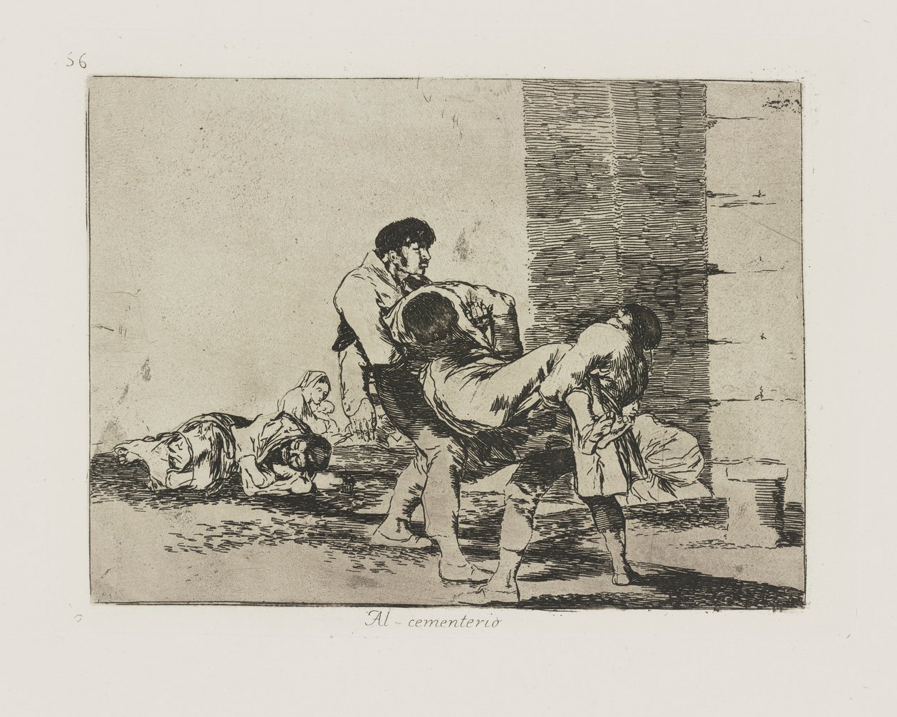To the Cemetery, pl. 56 from the Series The Disasters of War by Francisco de Goya