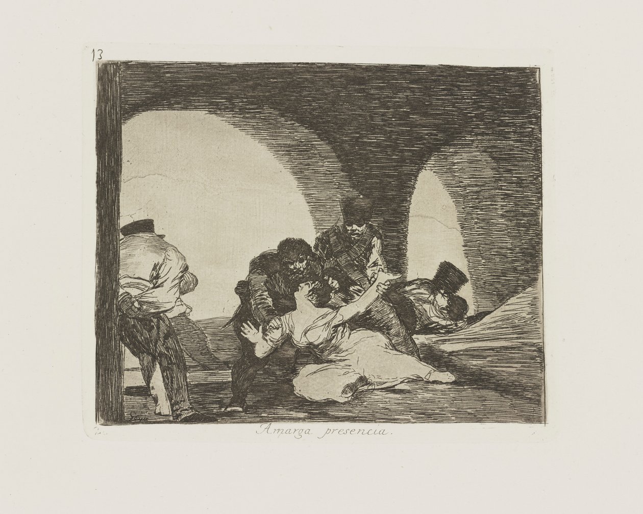 Bitter To Be Present, Plate 13 from the Series The Disasters of War by Francisco de Goya