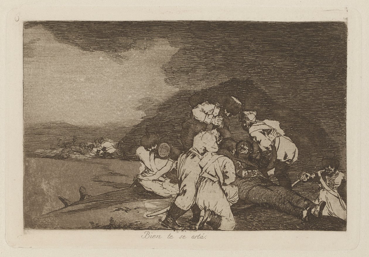 It Serves You Right, pl. 6 from the Series The Disasters of War by Francisco de Goya