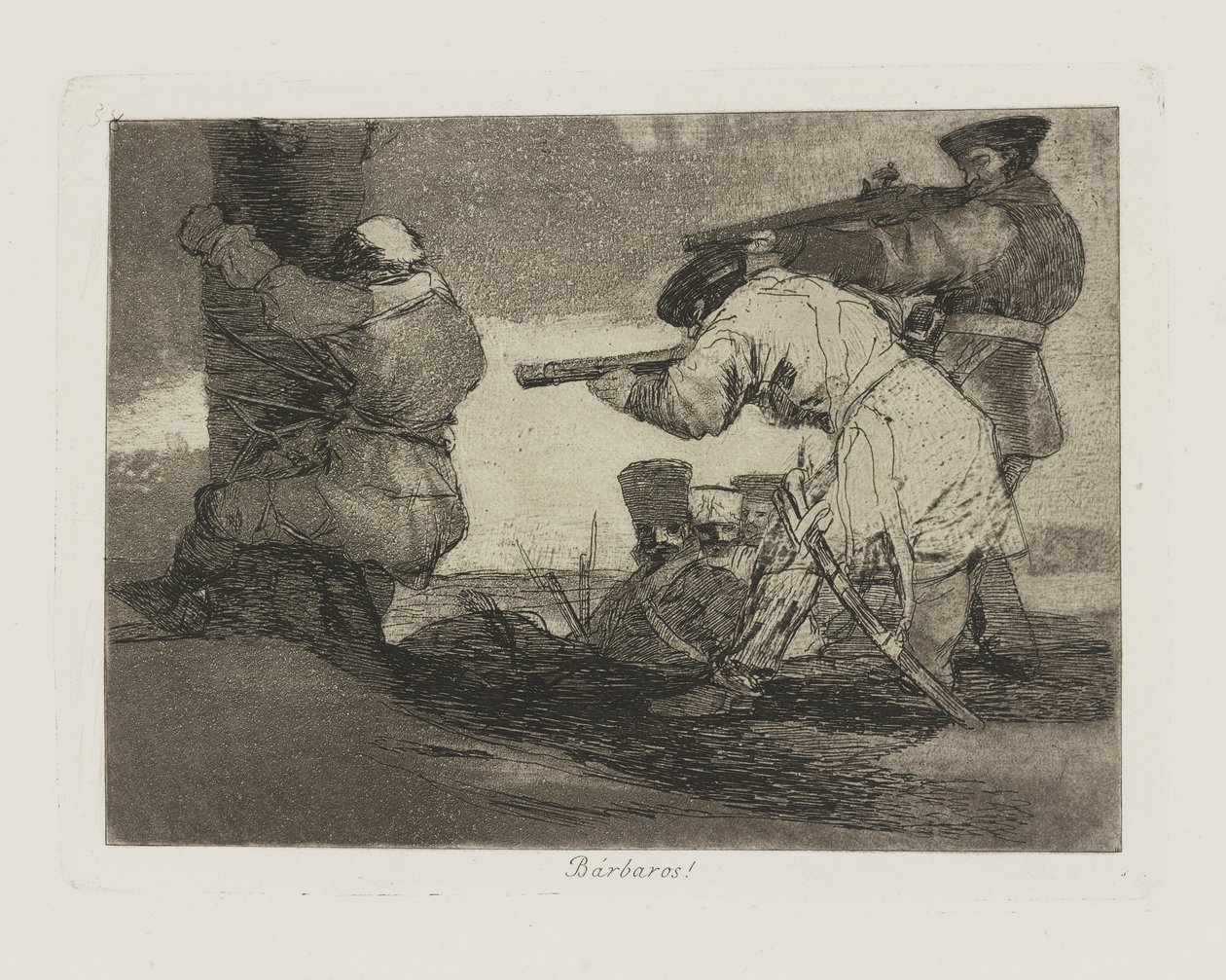 Barbarians!, pl. 38 from the series The Disasters of War by Francisco de Goya