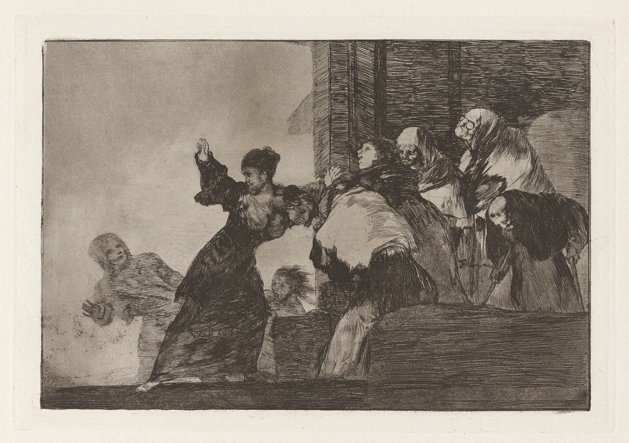 Poor Folly, also known as Two Heads Are Better Than One, from the series Los disparates (Los proverbios) by Francisco de Goya