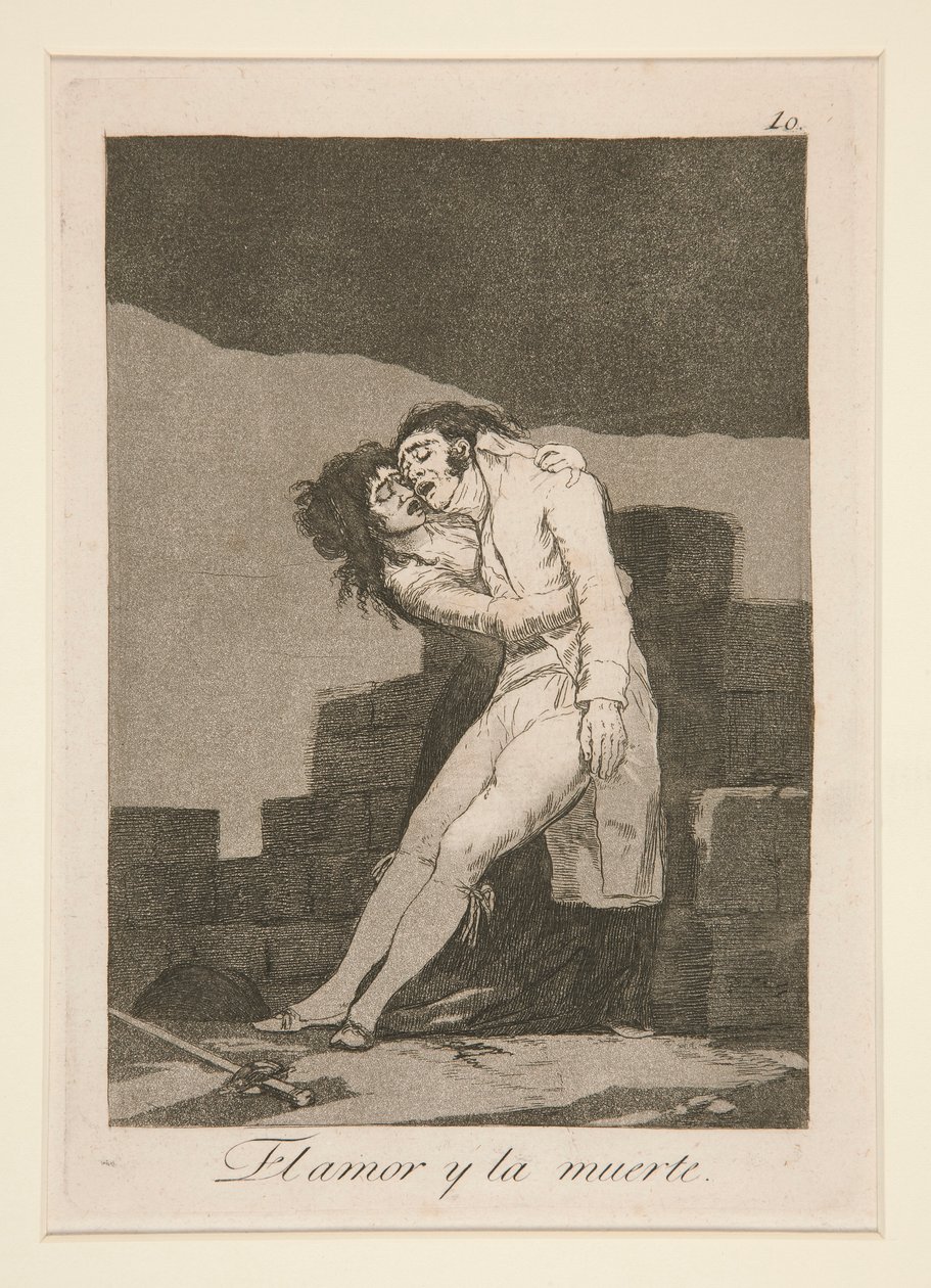 Love and Death, pl. 10 from the series Los caprichos by Francisco de Goya