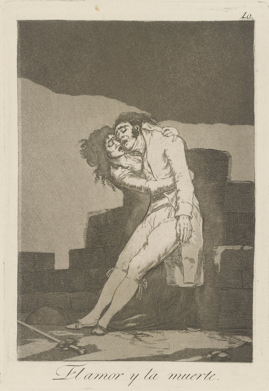 Love and Death, Plate 10 from the Series Los Caprichos by Francisco de Goya