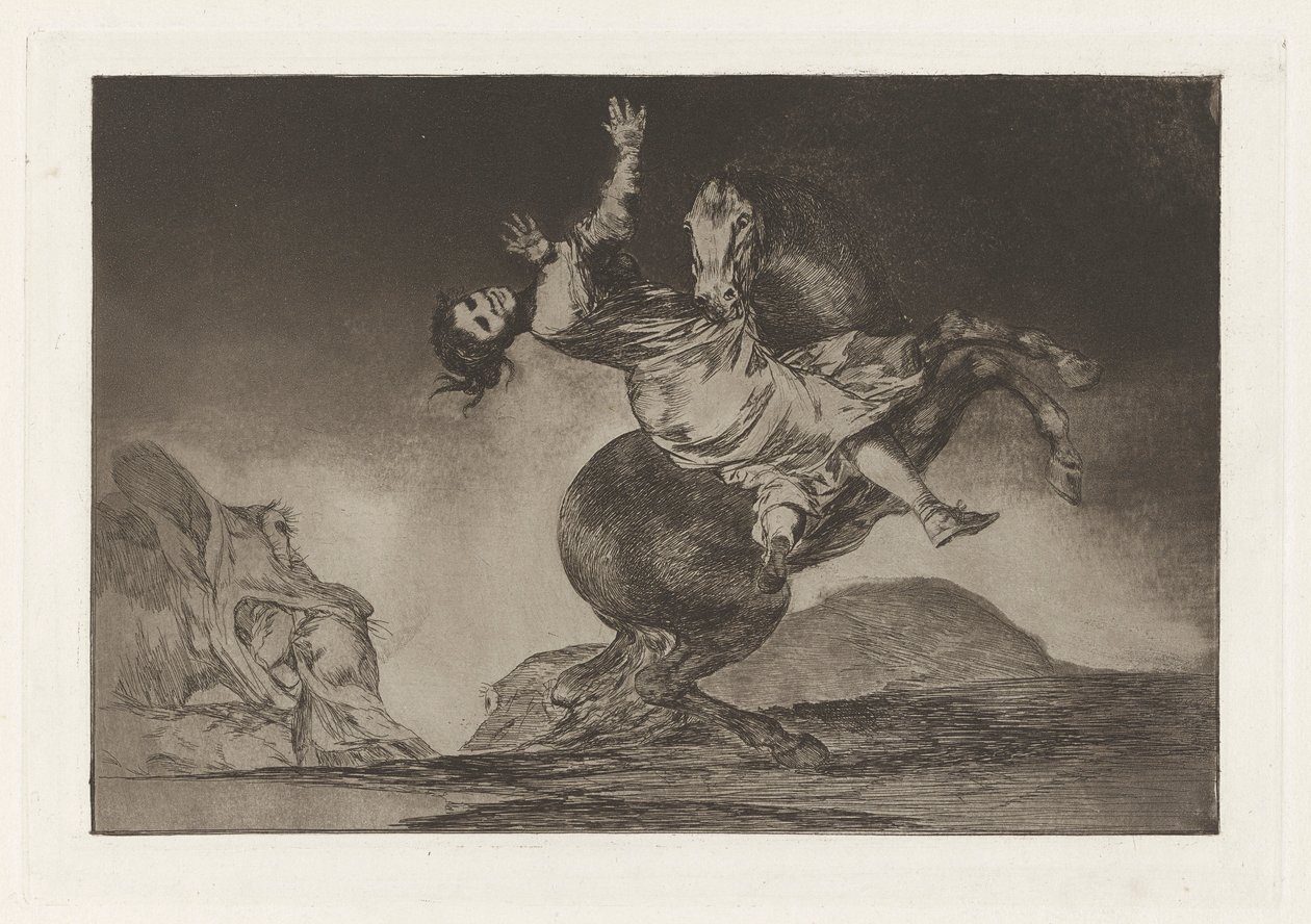 The Horse-Abductor, also known as A Woman and a Horse, Let Someone Else Master Them, from the series Los disparates (Los proverbios) by Francisco de Goya