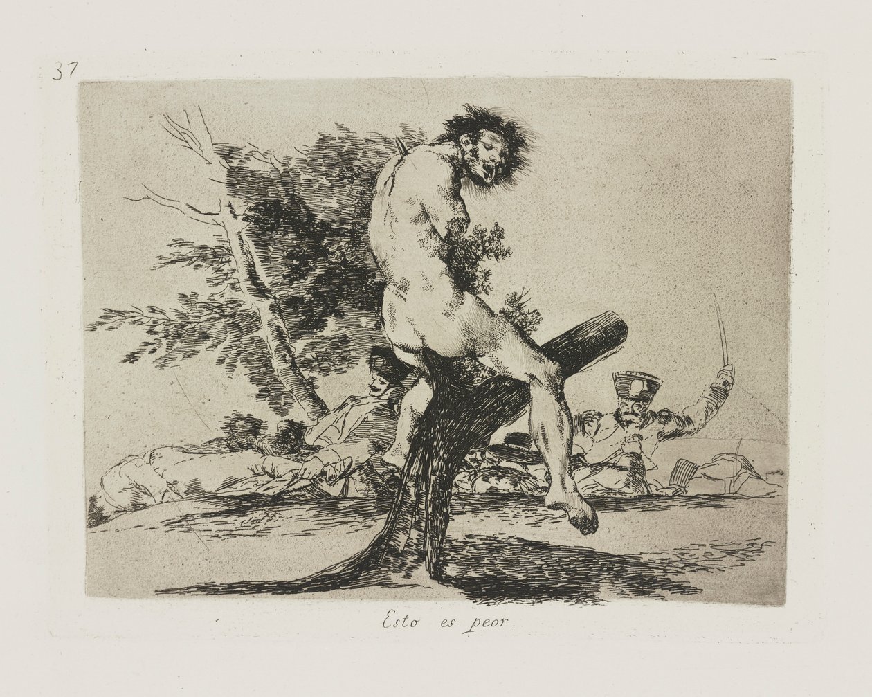 This Is Worse, pl. 37 from the series The Disasters of War by Francisco de Goya